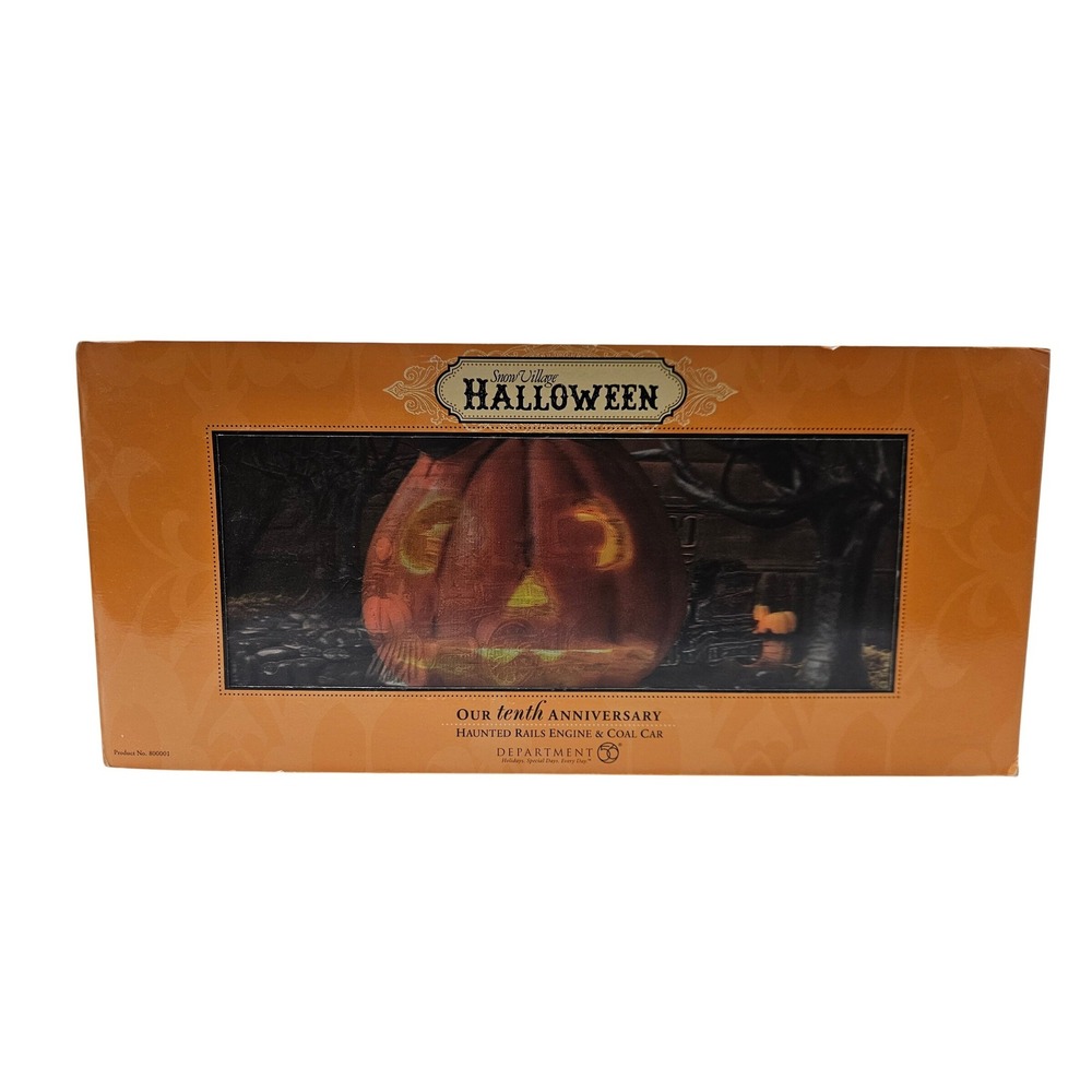 Dept 56 Haunted Rails Engine & Coal Car Snow Village Halloween 800001